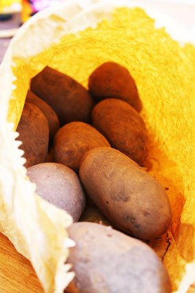 My depressingly bourgeious Dutch cream potatoes.